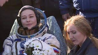 Nach Dreharbeiten: Russisches Filmteam von der ISS zurück