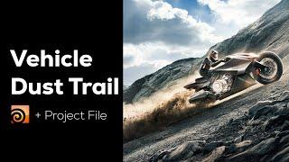 Houdini Tutorial | Vehicle Dust Trail | +Project File [Eng Sub]