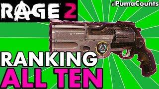 Ranking All 10 Guns and Weapons from Rage 2 (List Including Upgrades/Customizations) #PumaCounts