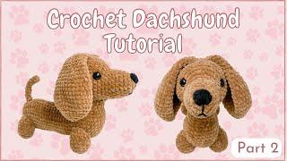 Crochet Dachshund/ Wiener Dog - Tutorial Part 2 (Neck/ Body) | Free Amigurumi Animal Pattern