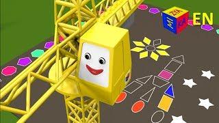 Shapes for kids (preschoolers and grade 1). Learn about 2D Shapes with Choo-Choo Train - part 2
