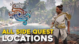 Horizon Forbidden West Burning Shores All Side Quest Locations (All Quests Completed Trophy Guide)