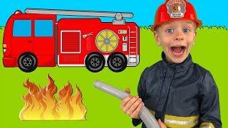 Firefighters Song | nursery rhymes and kids songs | Dima Family Show