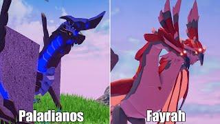 Fayrah vs Paladianos Comparison - Dragon Adventures Roblox