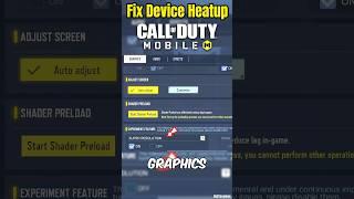 Best Tips To Fix Device Heatup In Call Of Duty Mobile #shorts #viral #codmobile