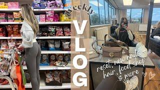 WEEKLY VLOG | resetting, new hair & nails, hauls, food shop & more