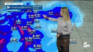 Snow will make for tough travel on Wednesday