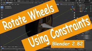 Rotate wheel Using constraints in Blender 2.8