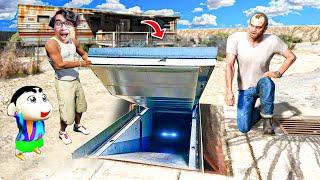 GTA V : Franklin Finds a SECRET Base Near TREVOR'S House