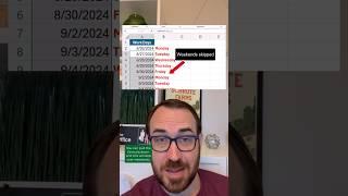 Get a list of work days in Excel or Google Sheets #spreadsheets #excel
