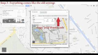 How to add / find google maps embed iframe setting on google maps