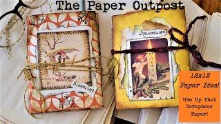 12x12 Paper Idea! Easy Gift Idea! Fun Simple Beginner Junk Journal Tutorial! The Paper Outpost! ;)