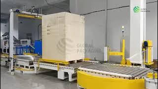 Online / Fully Automatic Pallet Wrapping & Strapping Machine - Global Packaging