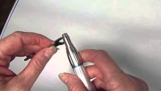 Tightening the Straight Handpiece (P-SH-A) with supplied wrench