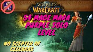 World of Warcraft: Classic Era 54 Mage Mara Purple Side No Scepter of Celebras Solo Level