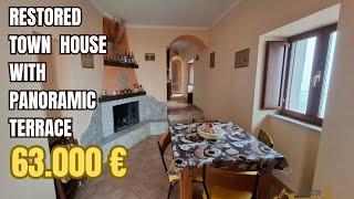 Completely restored, three-bedroom stone house with panoramic terrace and cellar. Abruzzo.