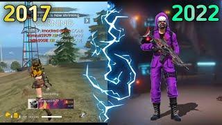 FREE FIRE PLAYERS 2017 VS 2022  #shorts #freefire #gyangaming