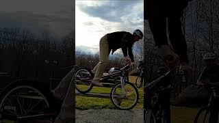 ALEX BIKES UP THIS BACKWARDS - HARDER THAN IT LOOKS!