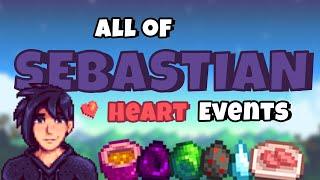 Sebastian All Heart Events | Bachelor Heart Cutscene | Stardew Valley 1.6