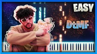 BAD BUNNY - DtMF | EASY Piano Tutorial by OCTOBER