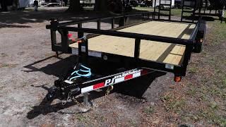 7x22 PJ Trailers Angle Pipetop | Utility Trailer