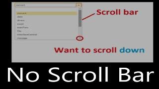 Fixing disappearing SCROLL BAR.