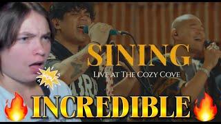 Dionela - sining ft. Jay R MV + SINING (Live at The Cozy Cove)|REACTION