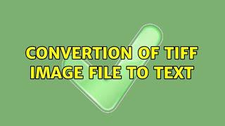 Ubuntu: convertion of tiff image file to text