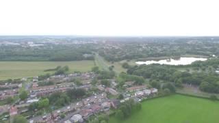 100 Metres above Peartree park, Stevenage. Drone views.