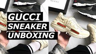 GUCCI RHYTON SNEAKER UNBOXING + BALENCIAGA TRIPLE S COMPARISON | Gallucks