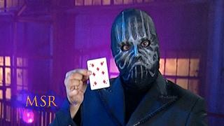 HOLE-Y CARD TRICK, MASKED MAN!