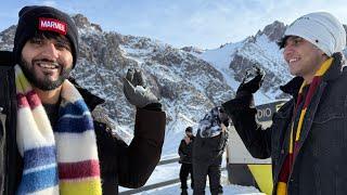 Abhishek aur Nischay ki hui snow fight in ALMATY