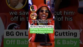 BG On Lil Wayne Cutting Off Baby Speech & Baby Falling Asleep On Stage