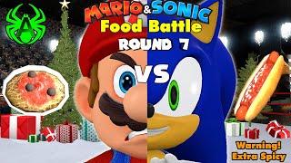 Mario VS Sonic Funny Animation: Food Battle Round 7 - Nintendo