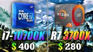 Core i7 10700K vs Ryzen 7 3700X | PC Gaming Benchmark Test