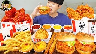 ASMR MUKBANG | Хрустящая жареная курица KFC, Чизбургер, сырная палочка рецепт ! принимать пищу