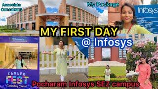 My First Day at INFOSYS || Infosys SEZ Campus || Infosys Hyderabad | Associate Consultant @Infosys