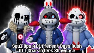 VERY COOL ROBLOX UNDERTALE GAME GAME!!! Soul Ops A Different Boss Rush All Characters Showcase