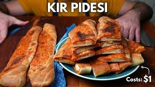 Easy and Cheap Turkish Street Food with $1 Ingredients! - Flatbreads with Spicy Potatoes