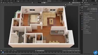 How to make 3d floor plan in Blender | Best method (Modeling)