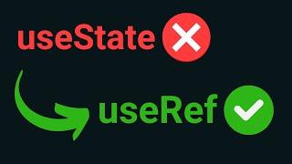 Stop misusing useState, useRef instead | React