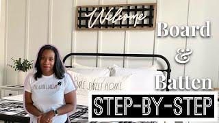 DIY $40 Bedroom Wall Makeover | How we installed our board & batten - Fischer Homes New Build