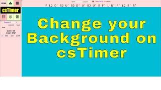 How to get a Custom Image as a Background on CStimer