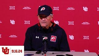 Kyle Whittingham - Utah Football Press Conference 9.16.24