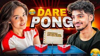 CRAZY DARE PONG CHALLENGE with @GodLikeEsportss Creators