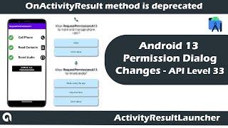 Android 13 permission dialog | Runtime Permission Request in Android 13 | API Level 33