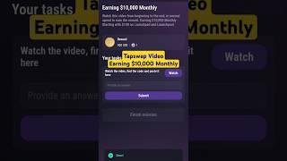 Earning $10,000 Monthly | Tapswap Daily Video Codes | Tapswap 10 November Video Code