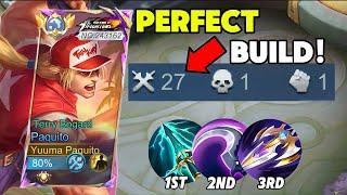 27 KILLS!! IN JUST 15 MINUTES | PAQUITO PERFECT BUILD FOR EXP LANE (Auto Win!!) - Mobile Legends