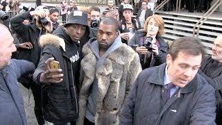 Kanye West had a long day of work in Paris. Givenchy show and meetings