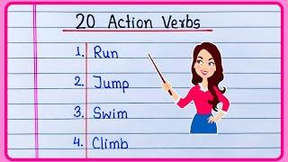 20 Action Verbs in English | Action Verbs 20 | Action Verbs